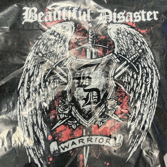 NEW Beautiful disaster warrior zip hoodie, XL BNWT - Picture 2 of 7